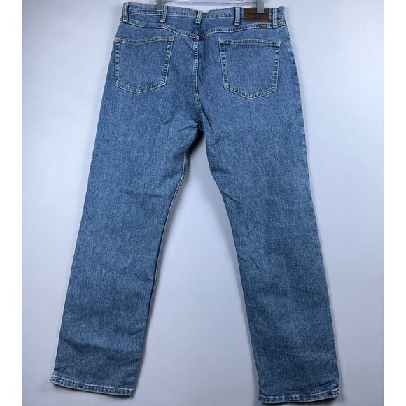 Wrangler Straight Leg Jeans Mens Size 38X32 Advanced Comfort MGW25MW Blue - Picture 2 of 12